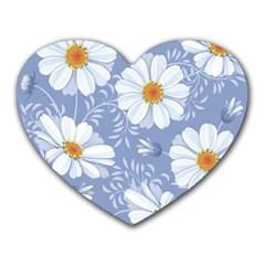 Chamomile Flower Heart Mousepads by goljakoff