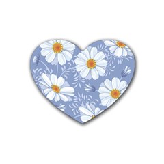 Chamomile Flower Heart Coaster (4 Pack)  by goljakoff