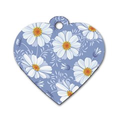 Chamomile Flower Dog Tag Heart (two Sides) by goljakoff