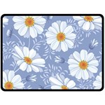 Chamomile flower Fleece Blanket (Large)  80 x60  Blanket Front