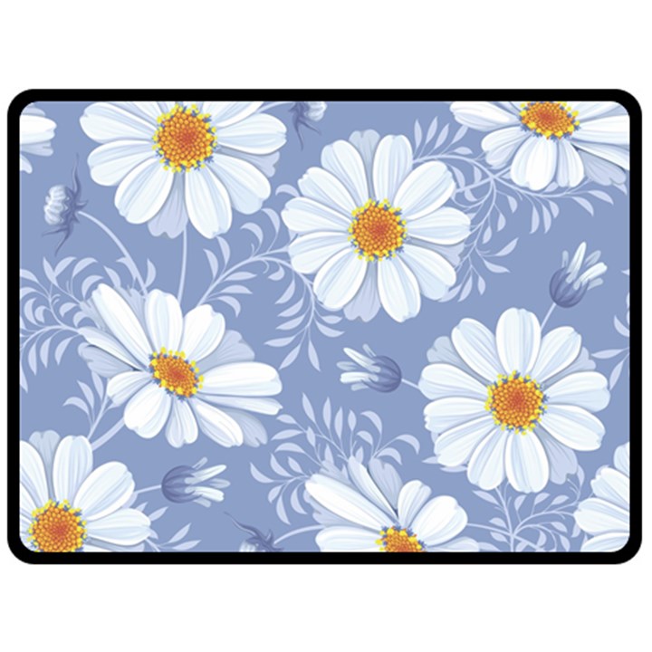 Chamomile flower Fleece Blanket (Large) 