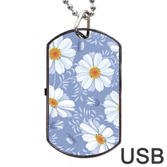 Chamomile Flower Dog Tag Usb Flash (two Sides) by goljakoff