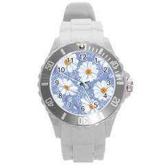 Chamomile Flower Round Plastic Sport Watch (l) by goljakoff