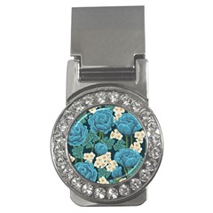 Blue Roses Money Clips (cz)  by goljakoff