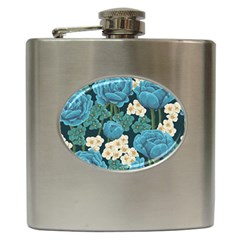 Blue roses Hip Flask (6 oz)