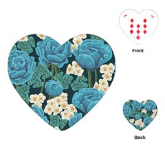 Blue roses Playing Cards Single Design (Heart)