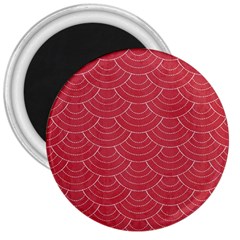 Red Sashiko 3  Magnets by goljakoff