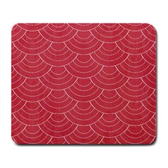 Red Sashiko Large Mousepads by goljakoff