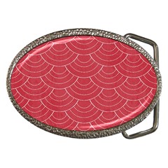 Red Sashiko Belt Buckles by goljakoff