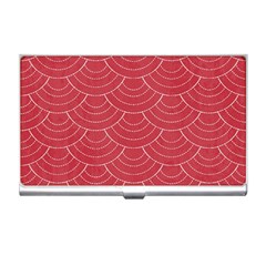 Red Sashiko Business Card Holder by goljakoff