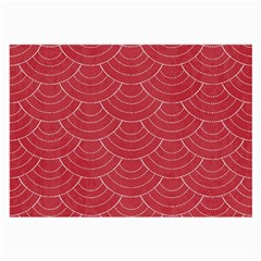 Red Sashiko Large Glasses Cloth by goljakoff