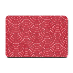 Red Sashiko Small Doormat  by goljakoff