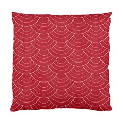 Red Sashiko Standard Cushion Case (one Side) by goljakoff