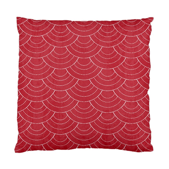 Red sashiko Standard Cushion Case (One Side)