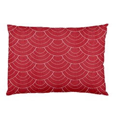 Red Sashiko Pillow Case by goljakoff