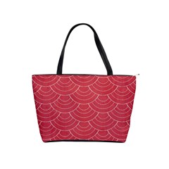 Red Sashiko Classic Shoulder Handbag by goljakoff