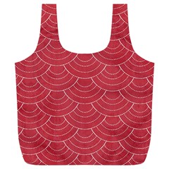 Red Sashiko Full Print Recycle Bag (xl) by goljakoff