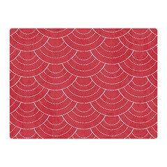 Red Sashiko Double Sided Flano Blanket (mini)  by goljakoff