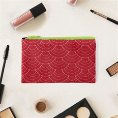 Red Sashiko Cosmetic Bag (xs) by goljakoff