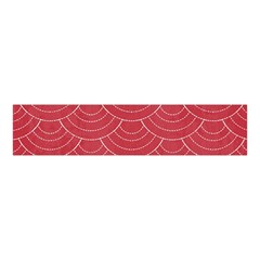 Red Sashiko Velvet Scrunchie by goljakoff