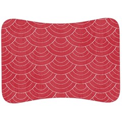 Red Sashiko Velour Seat Head Rest Cushion by goljakoff