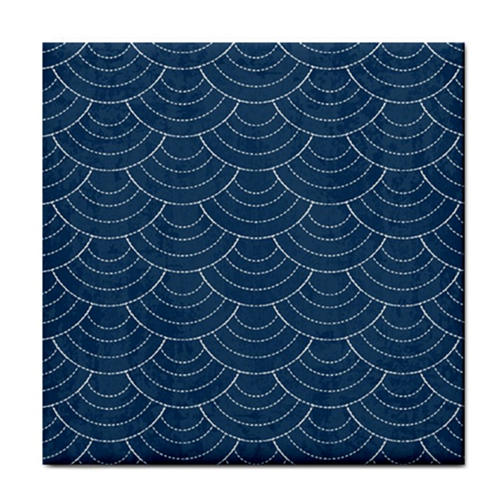 Blue sashiko Tile Coaster