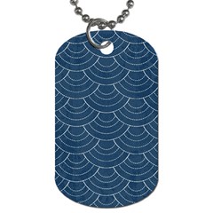 Blue Sashiko Dog Tag (one Side) by goljakoff