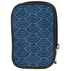 Blue Sashiko Compact Camera Leather Case by goljakoff