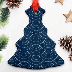 Blue Sashiko Christmas Tree Ornament (two Sides) by goljakoff