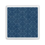 Blue sashiko Memory Card Reader (Square) Front