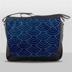 Blue Sashiko Messenger Bag by goljakoff