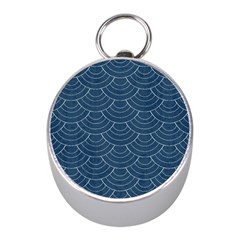 Blue Sashiko Mini Silver Compasses by goljakoff