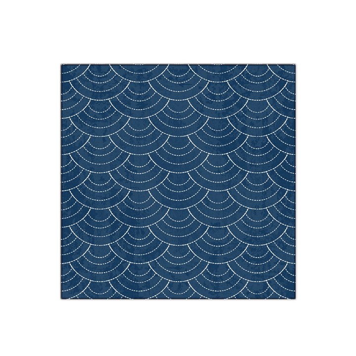 Blue sashiko Satin Bandana Scarf