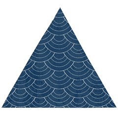 Blue Sashiko Wooden Puzzle Triangle by goljakoff