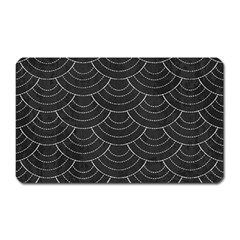 Black Sashiko Ornament Magnet (rectangular) by goljakoff