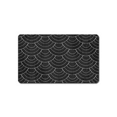 Black Sashiko Ornament Magnet (name Card) by goljakoff