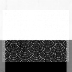 Black Sashiko Ornament Rectangular Jigsaw Puzzl by goljakoff