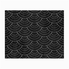 Black Sashiko Ornament Small Glasses Cloth (2 Sides) by goljakoff