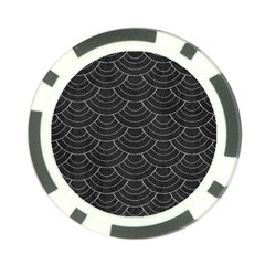 Black Sashiko Ornament Poker Chip Card Guard by goljakoff