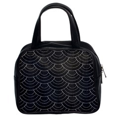 Black Sashiko Ornament Classic Handbag (two Sides) by goljakoff