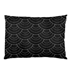 Black Sashiko Ornament Pillow Case by goljakoff