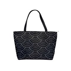 Black Sashiko Ornament Classic Shoulder Handbag