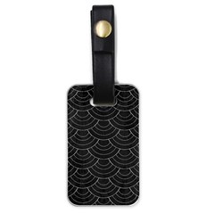 Black Sashiko Ornament Luggage Tag (one Side) by goljakoff