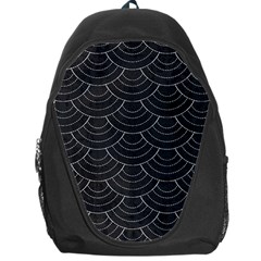 Black Sashiko Ornament Backpack Bag by goljakoff