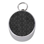 Black sashiko ornament Mini Silver Compasses Front