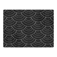 Black Sashiko Ornament Double Sided Flano Blanket (mini)  by goljakoff