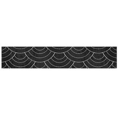 Black Sashiko Ornament Large Flano Scarf  by goljakoff