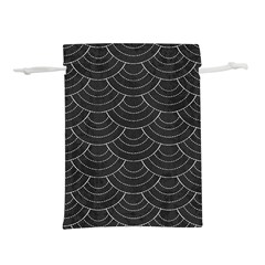 Black Sashiko Ornament Lightweight Drawstring Pouch (s) by goljakoff