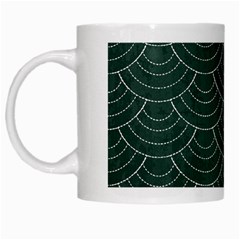 Green Sashiko White Mugs by goljakoff