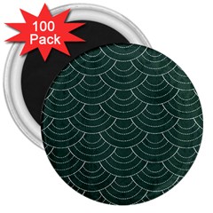 Green Sashiko 3  Magnets (100 Pack) by goljakoff